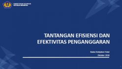 Tantangan Efisiensi dan Efektifitas Pengangggaran